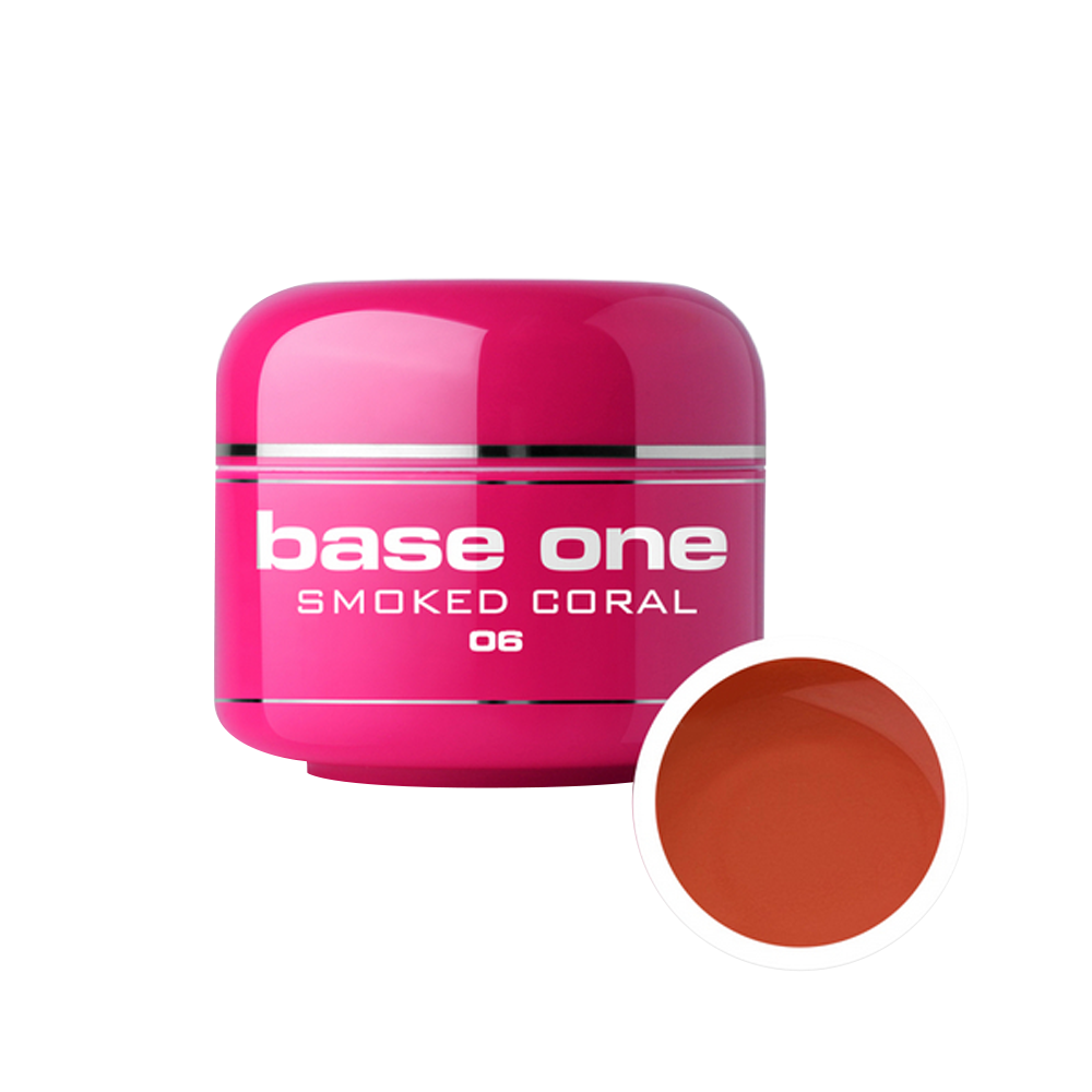 Gel UV color Base One, 5 g, smoked coral 06 Base One imagine noua 2022