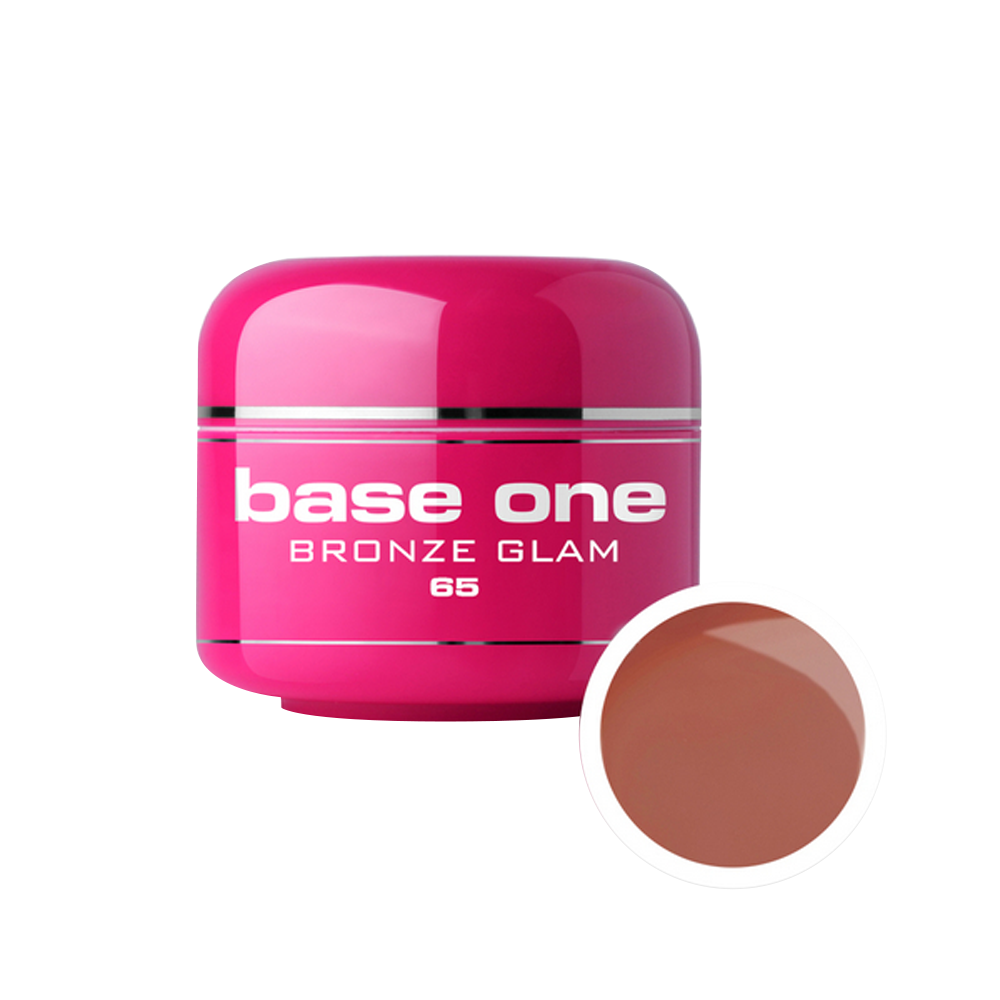 Gel UV color Base One, bronze glam 65, 5 g Base One imagine noua 2022