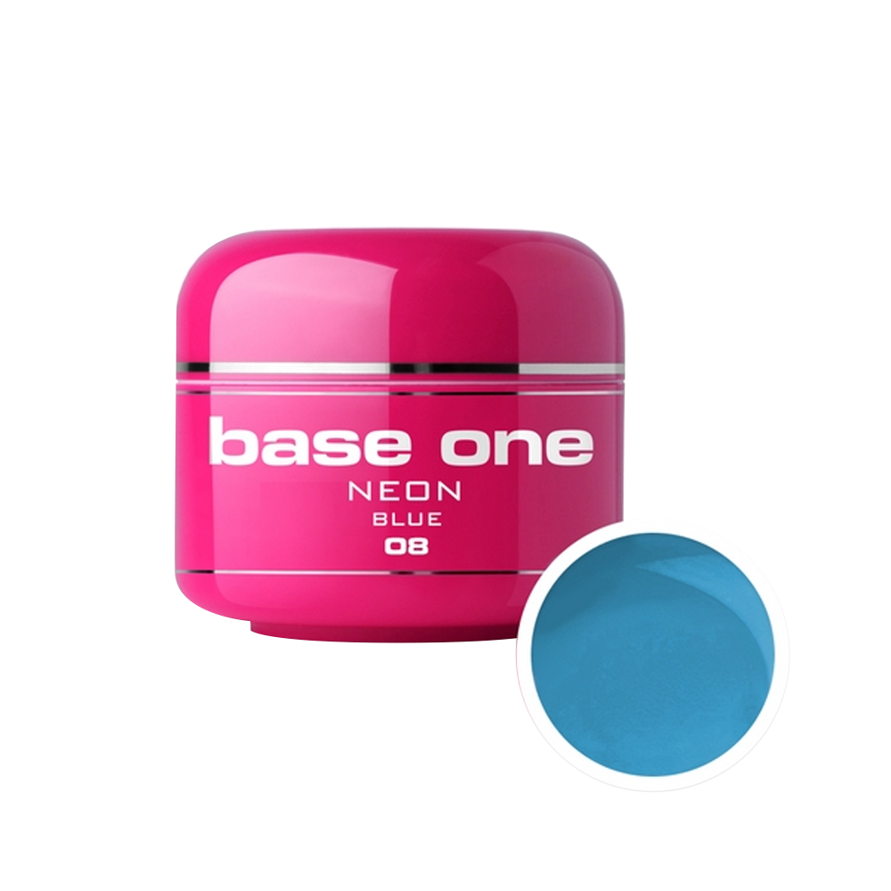 Gel UV color Base One, Neon, blue 08, 5 g Base One imagine noua 2022