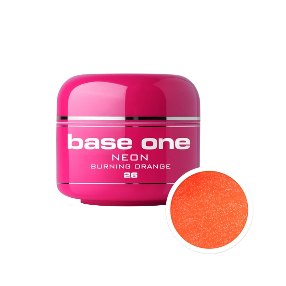 Gel UV color Base One, Neon, burning orange 26, 5 g Base One imagine noua 2022