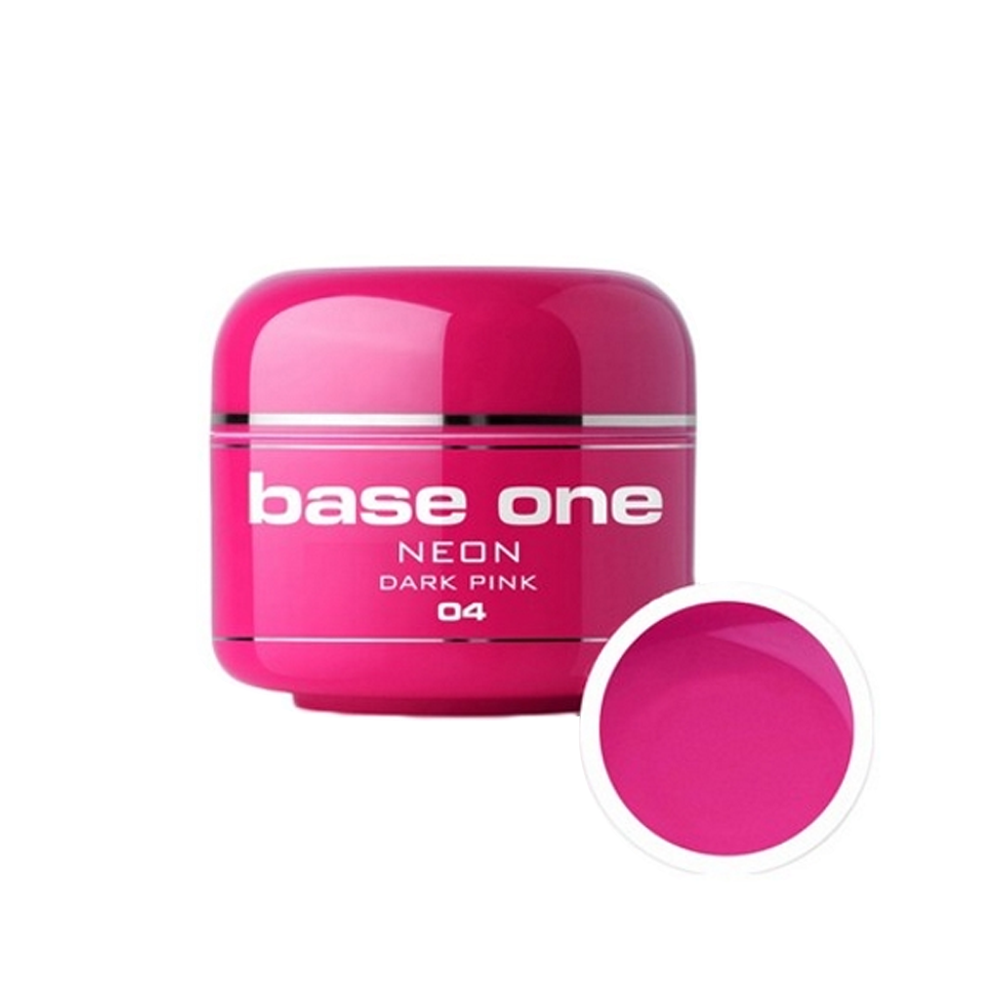 Gel UV color Base One, Neon, dark pink 04, 5 g 04 imagine noua 2022