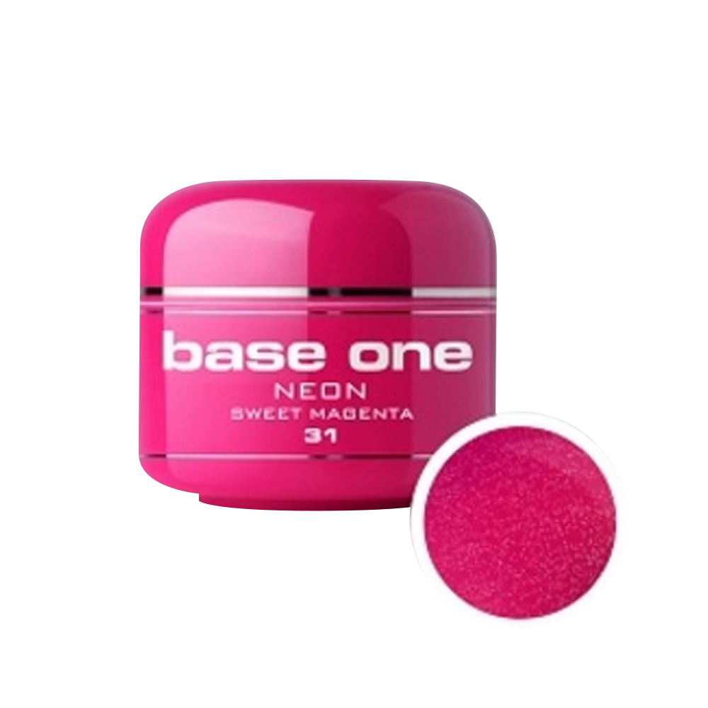Gel UV color Base One, Neon, sweet magenta 31, 5 g Base One imagine noua 2022