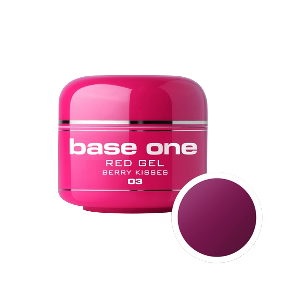 Gel UV color Base One, Red, berry kisses 03, 5 g Base One imagine noua 2022