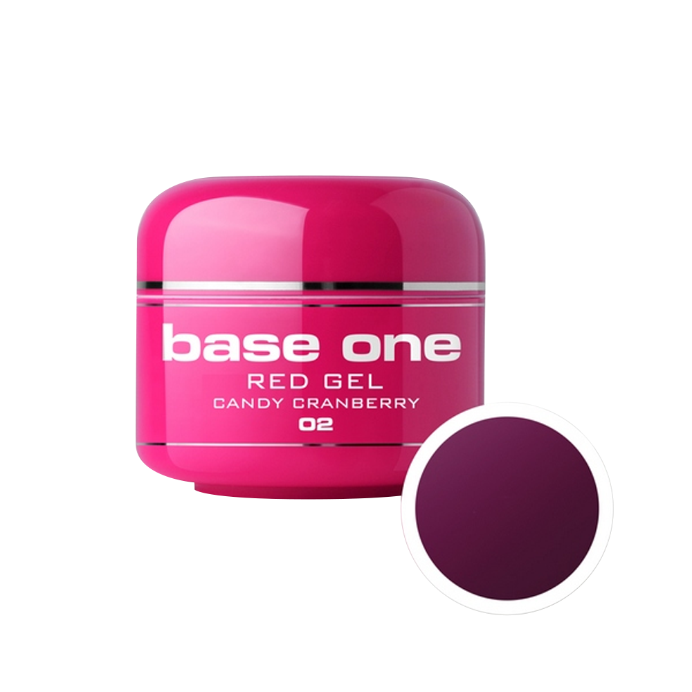Gel UV color Base One, Red, candy cranberry 02, 5 g