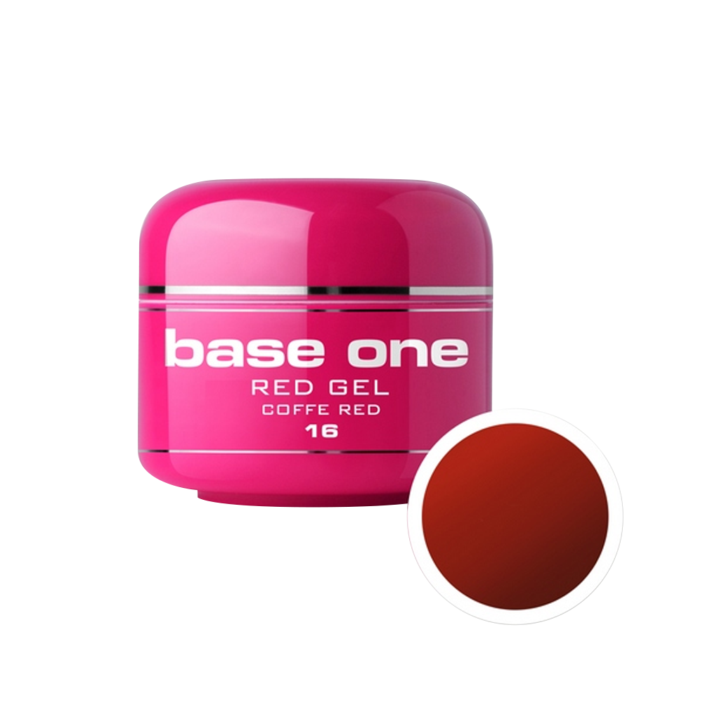 Gel UV color Base One, Red, coffee red 16, 5 g Base One imagine noua 2022