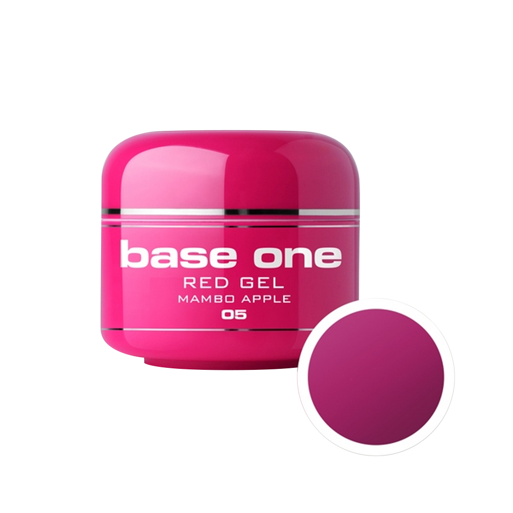 Gel UV color Base One, Red, mambo apple 05, 5 g Base One imagine noua 2022