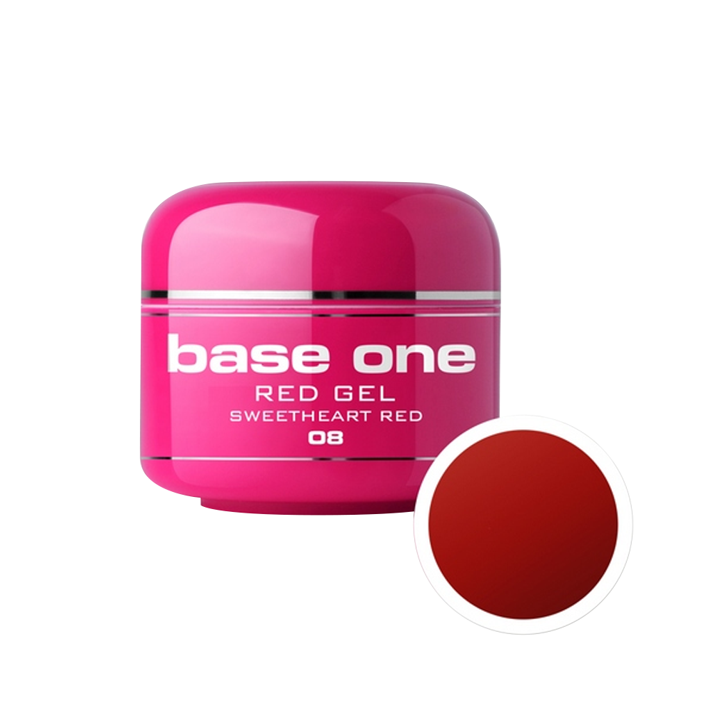 Gel UV color Base One, Red, sweetheart red 08, 5 g -08
