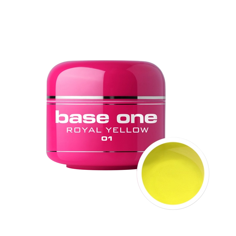 Gel UV color Base One, royal yellow 01, 5 g Base One imagine noua 2022