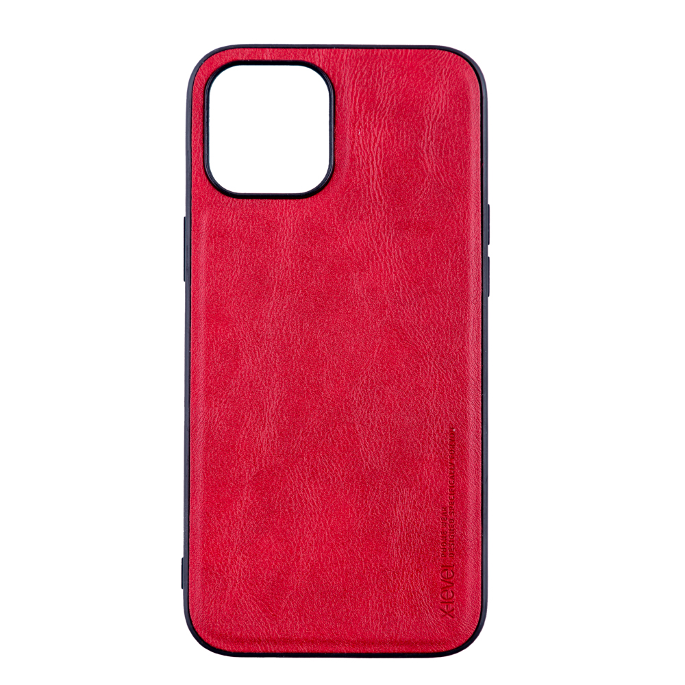 Husa de protectie Loomax, Iphone 12 Pro Max,  piele ecologica, rosu