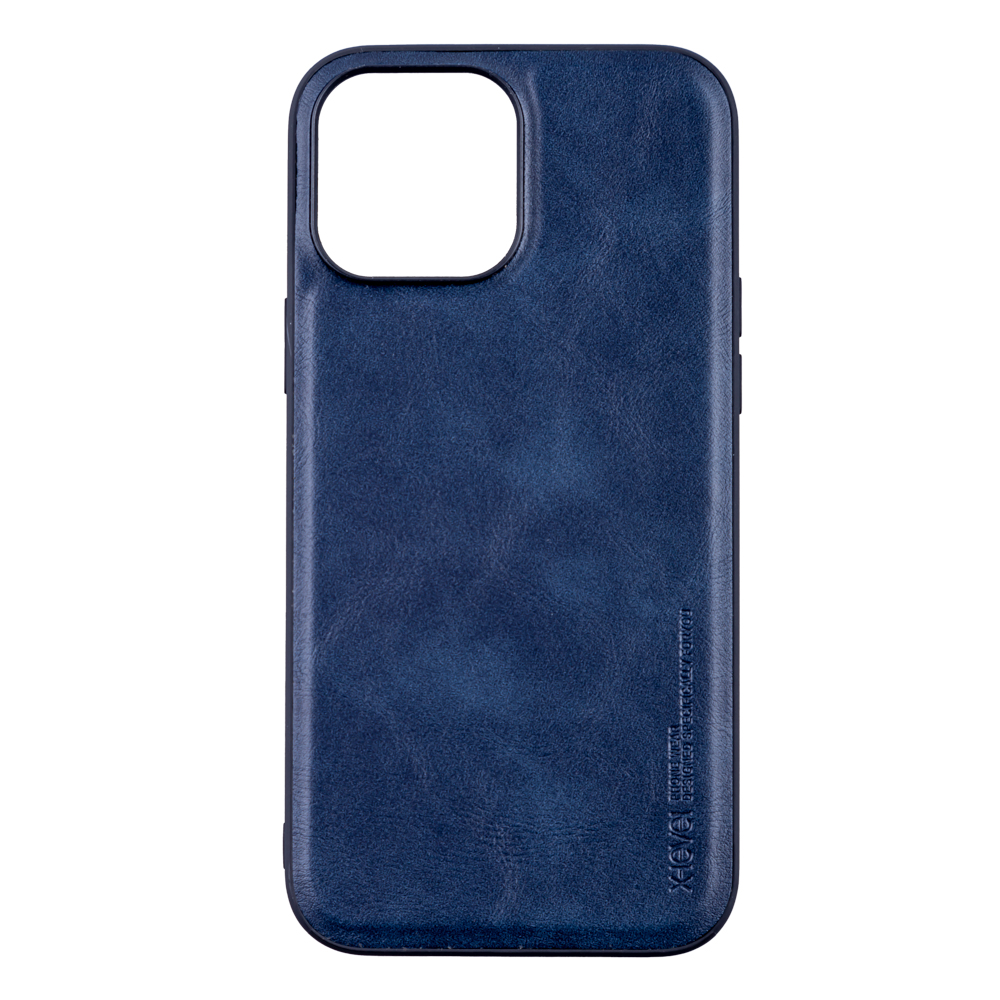 Husa de protectie Loomax, Iphone 13 Pro,  piele ecologica, albastru