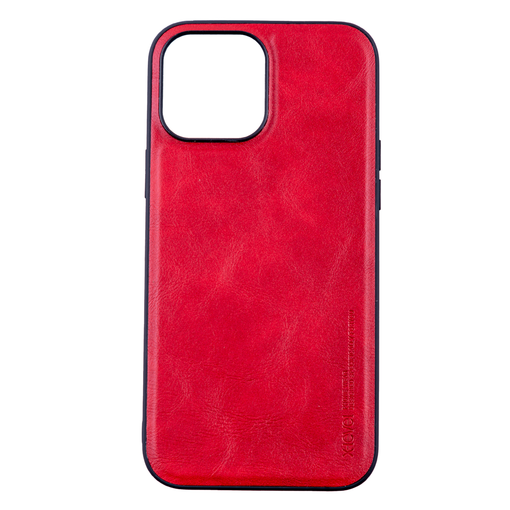 Husa de protectie Loomax, Iphone 13 Pro,  piele ecologica, rosu