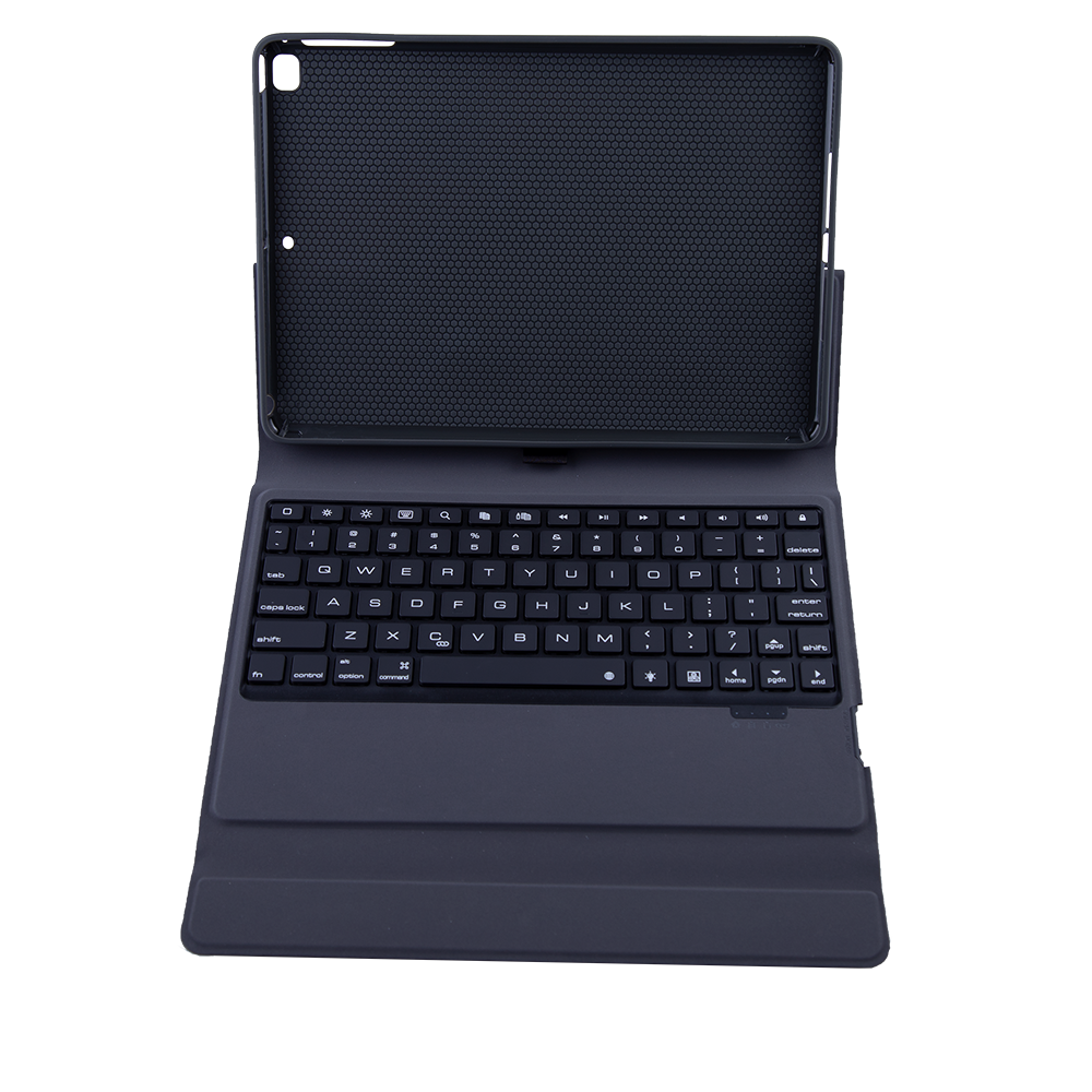 Husa Loomax tip mapa, tastatura Bluetooth, pentru iPad Pro  9.7-inch, cu 7 culori si suport creion Apple, neagra