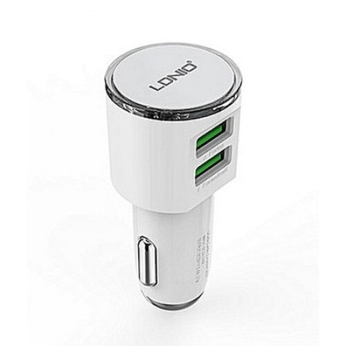 Incarcator Auto 2 x USB cu Cablu micro USB 3.0, 18W, alb, [2],https:lilarossa.ro