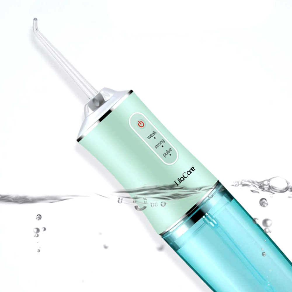 Irigator bucal profesional, dus bucal, Lila Care, Ultra-Portabil, 4 Capete Curatare, rezervor 220 ml, verde, [3],https:lilarossa.ro
