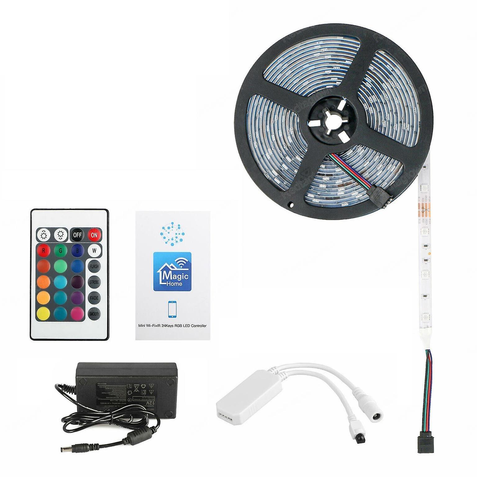 Banda LED multicolora Karemi, 3 m, RGB, cu telecomanda, [2],https:lilarossa.ro