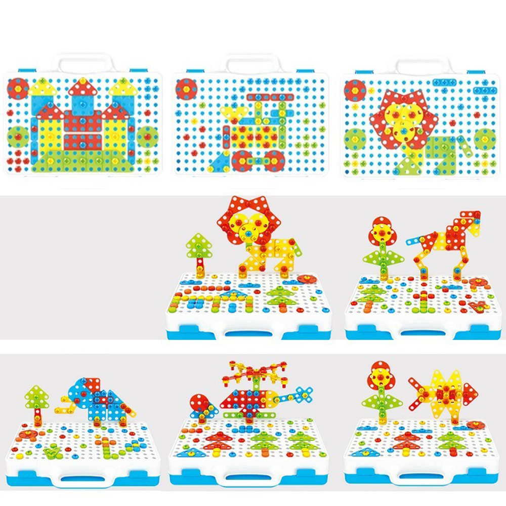 Jucarie educativa si interactiva, set bormasina Karemi, cu 237 piese, set complet constructie, multicolor, [8],https:lilarossa.ro
