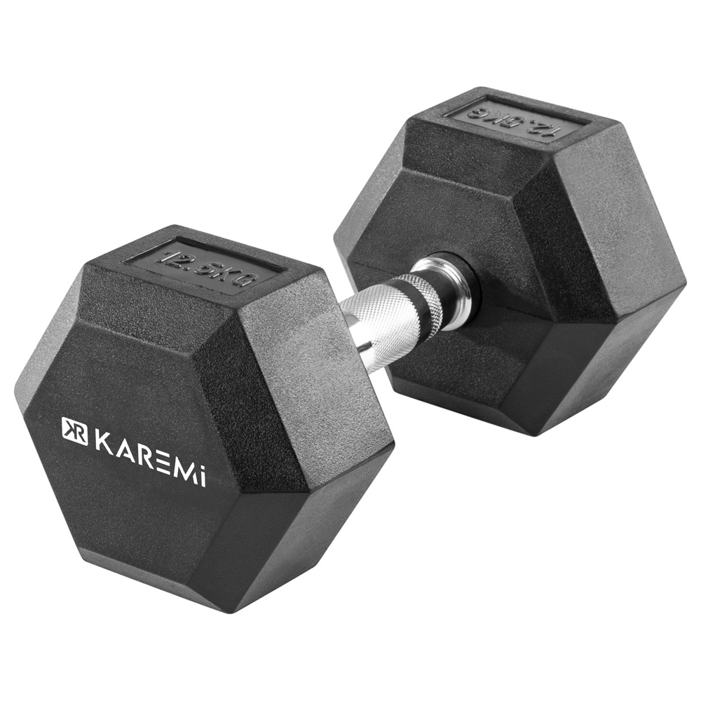 Gantera dumbbell Karemi, hexagon, 12,5 kg