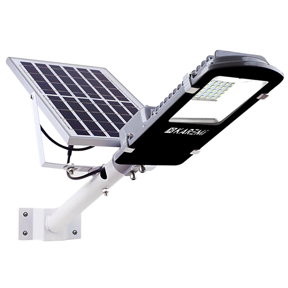 Lampa solara Karemi, stradala, 114 LED, 50W cu panou solar incorporat si telecomanda cu functii multiple