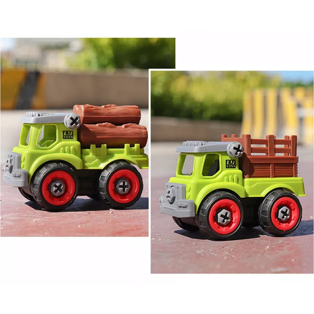 Set masini Karemi, 4 piese, model camion agricol, [3],https:lilarossa.ro