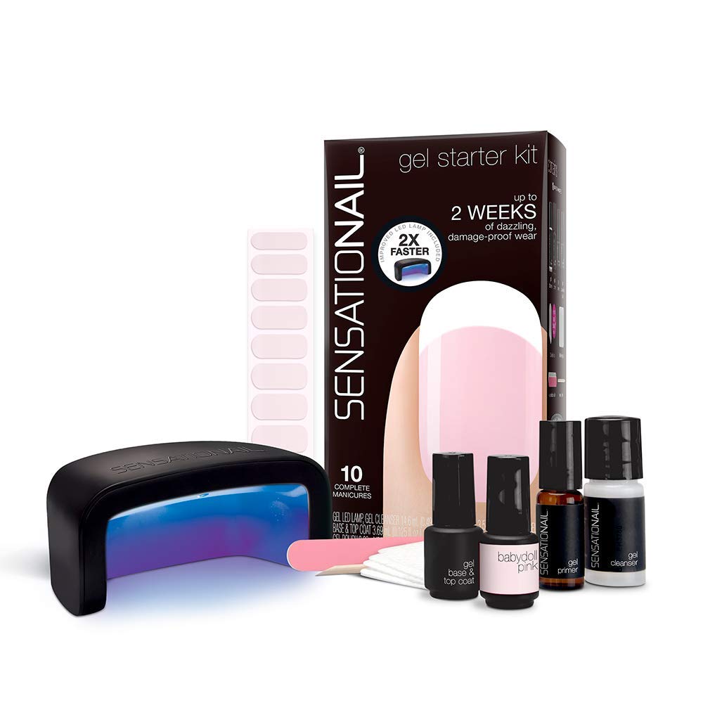 Kit oja semipermanenta Sensationail Deluxe Gel Starter Kit – French manicure – Sheer pink lila-rossa.ro imagine noua 2022