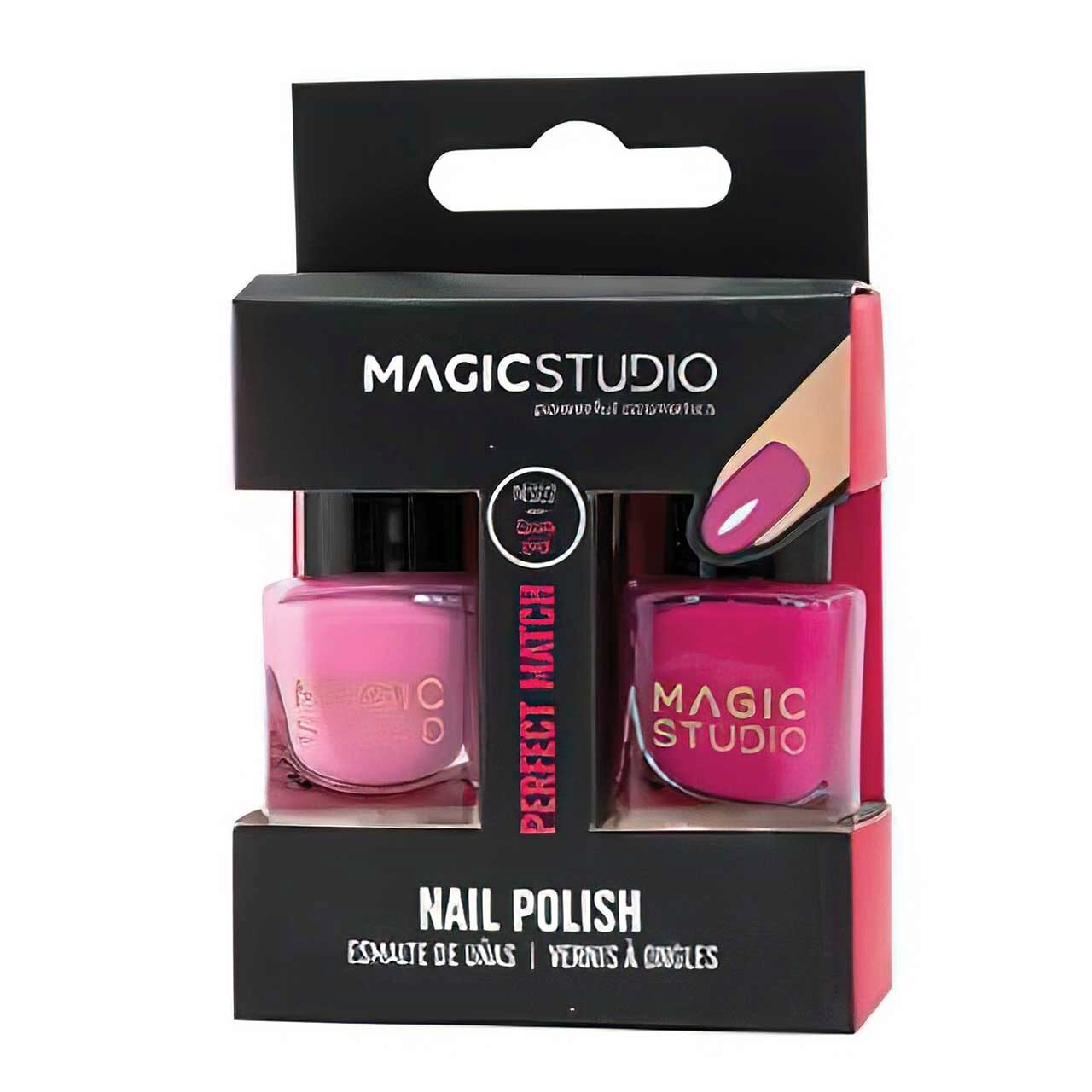 Set lac de unghii Magic Studio 2 Nail Polish Pack, Pink lila-rossa.ro imagine noua 2022