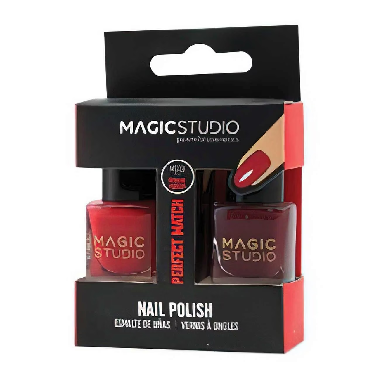 Set lac de unghii Magic Studio 2 Nail Polish Pack, Red lila-rossa.ro imagine noua 2022