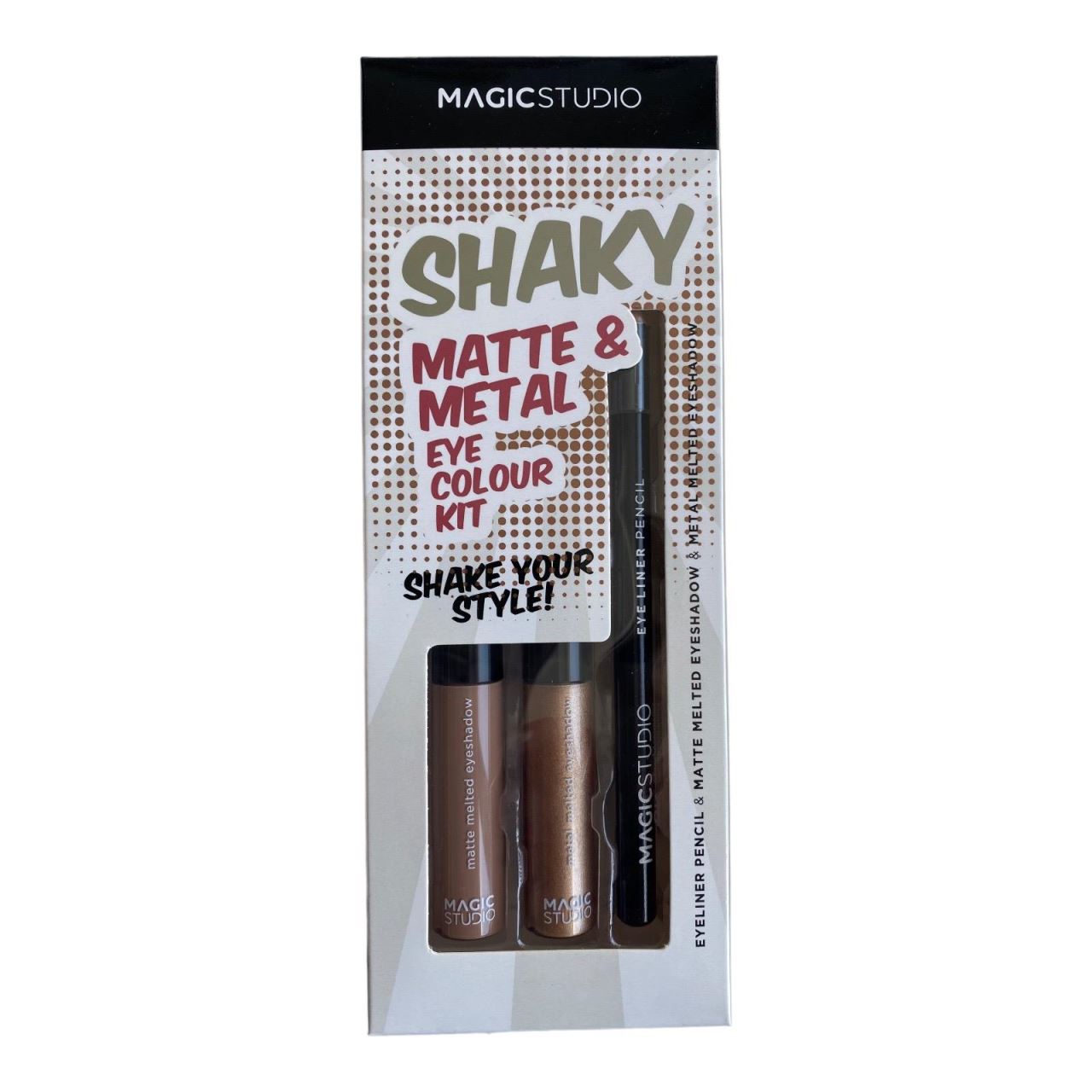 Set fard lichid de pleoape mat si metalic + creion de ochi Magic Studio Shaky Eyeshadow lila-rossa.ro imagine noua 2022