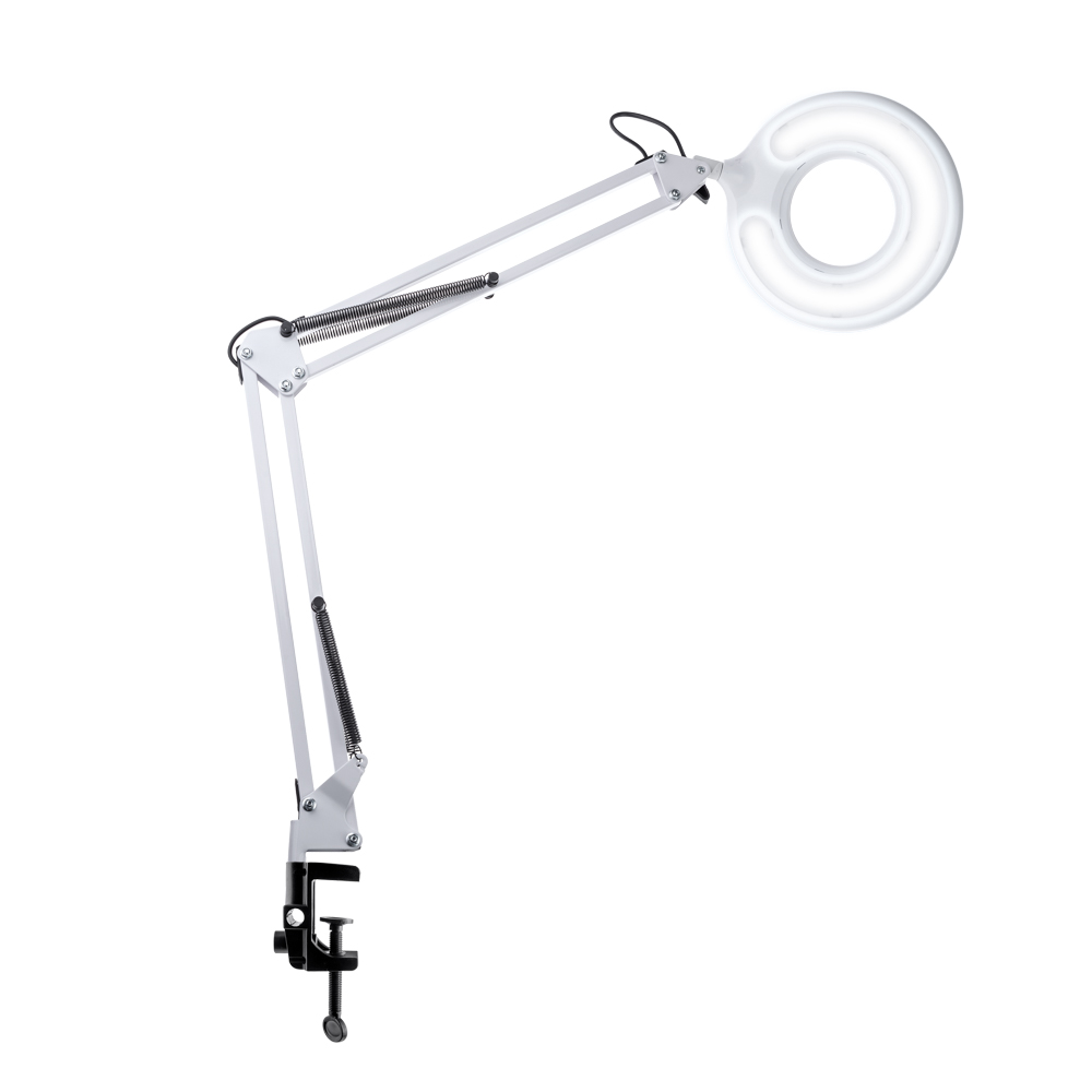 Lampa led cu suport pentru prindere de masa, putere maxima 8 W, mobilitate 360 grade, alba, [2],https:lilarossa.ro