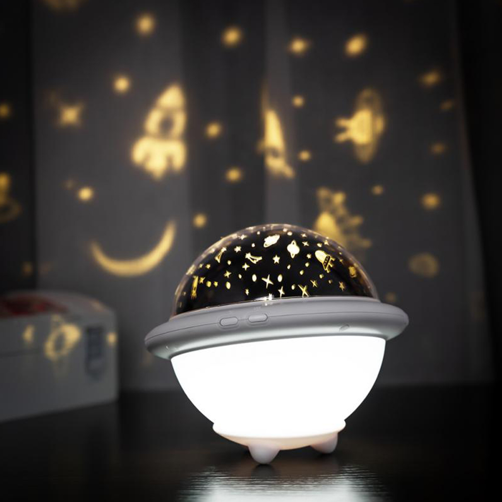 Lampa de veghe Karemi, OZN, portabila, cu led-uri, pentru copii, [5],https:lilarossa.ro