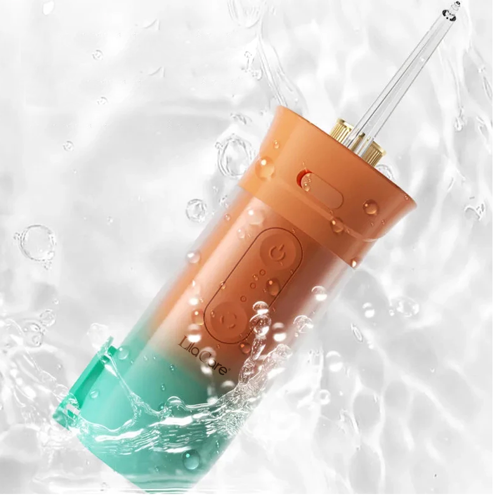Irigator bucal profesional, dus bucal, Lila Care, Ultra-Portabil, 4 Capete Curatare, rezervor 200 ml, orange, [3],https:lilarossa.ro