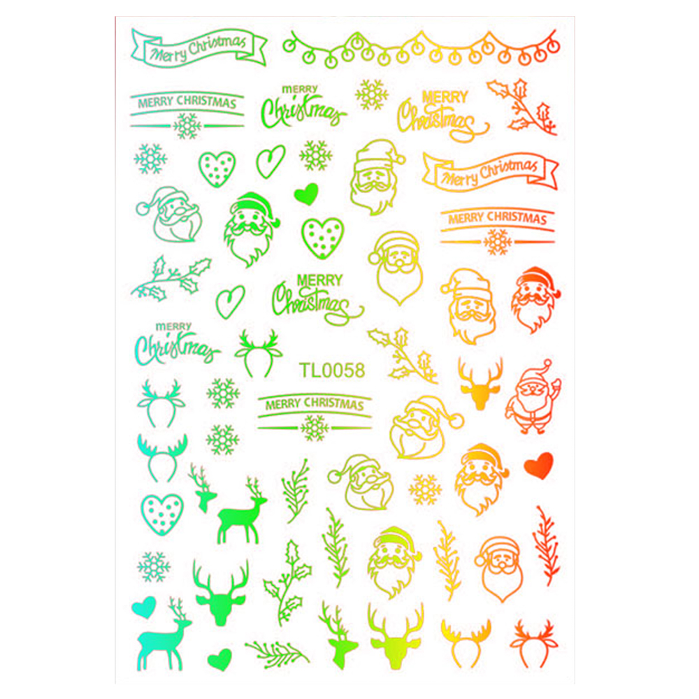 Sticker nail art Lila Rossa, pentru Craciun, Revelion si iarna, 14.5 x 9.1 cm, tl0058