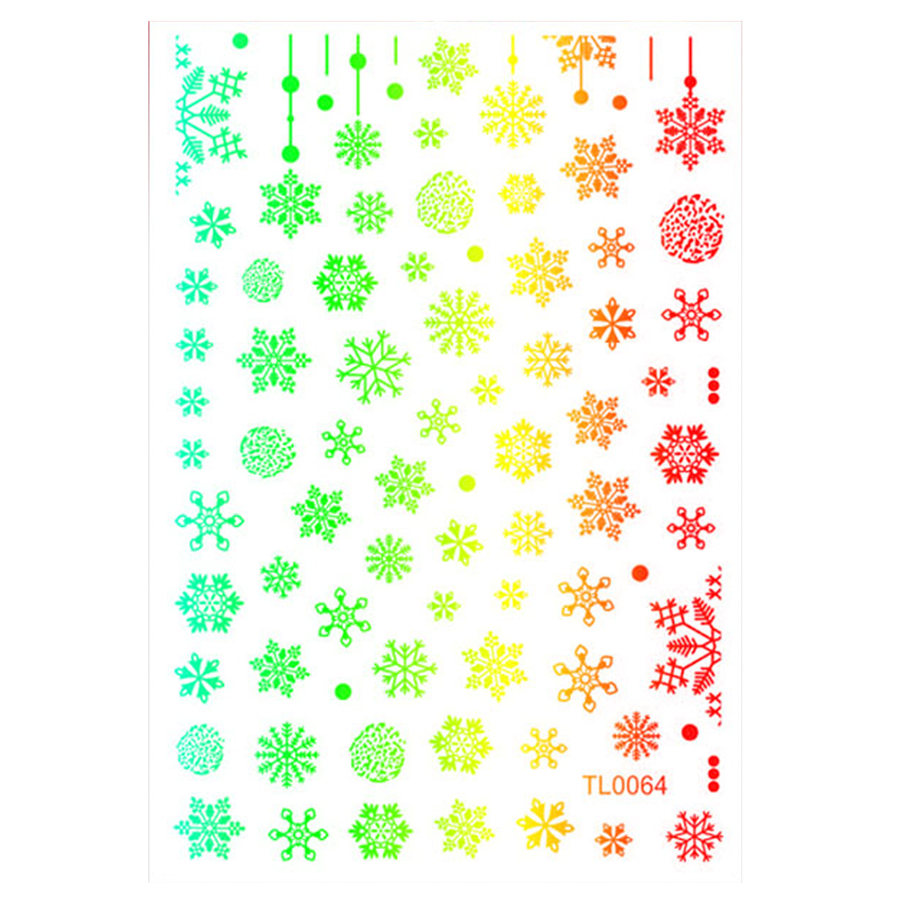 Sticker nail art Lila Rossa, pentru Craciun, Revelion si iarna, 14.5 x 9.1 cm, tl0064