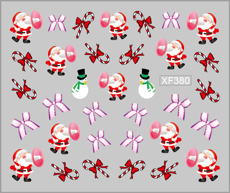Sticker nail art Lila Rossa, pentru Craciun, Revelion si iarna, 7.2 x 10.5 cm, xf380