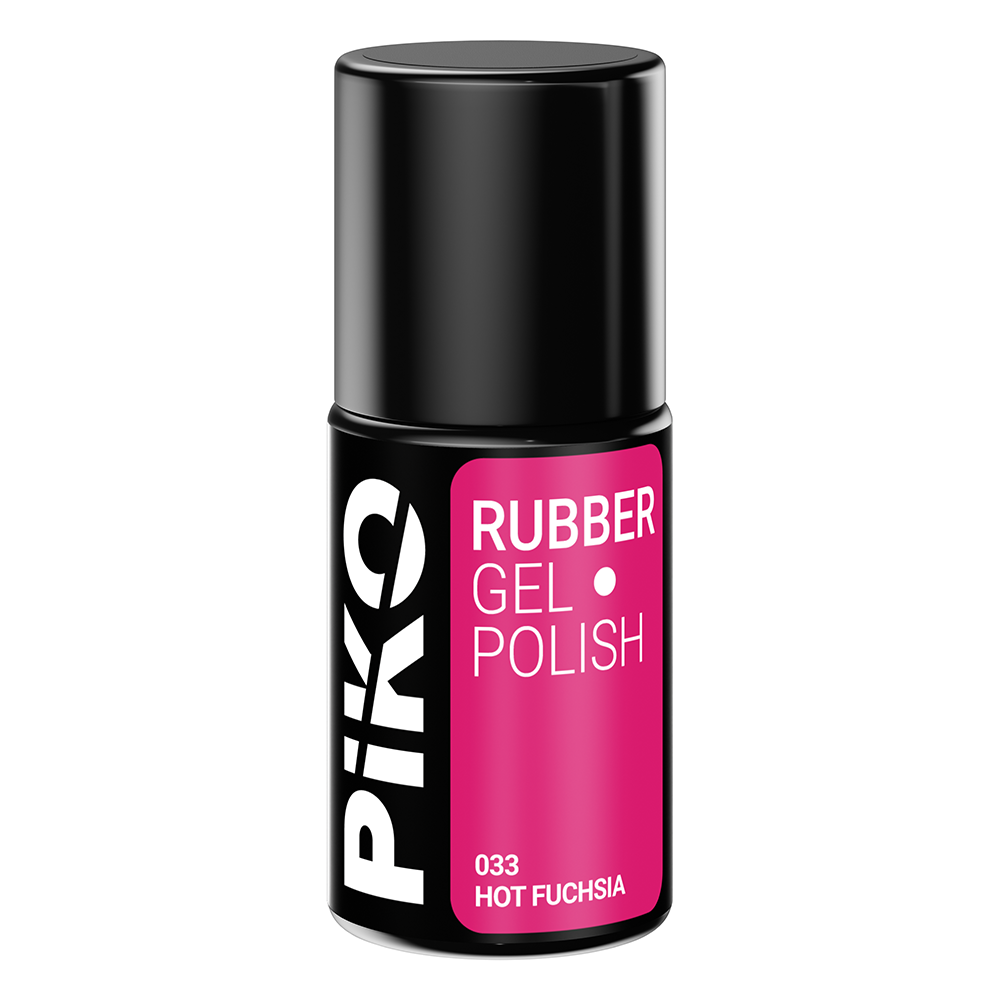 Oja semipermanenta Piko, Rubber, 7ml, 033 Hot Fuchsia, [2],https:lilarossa.ro