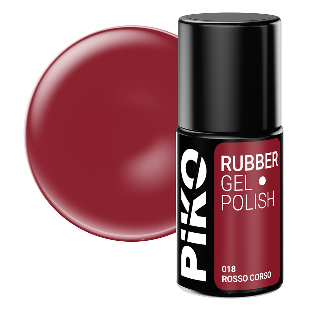 Oja semipermanenta Piko, Rubber, 7ml, 018 Rosso Corso