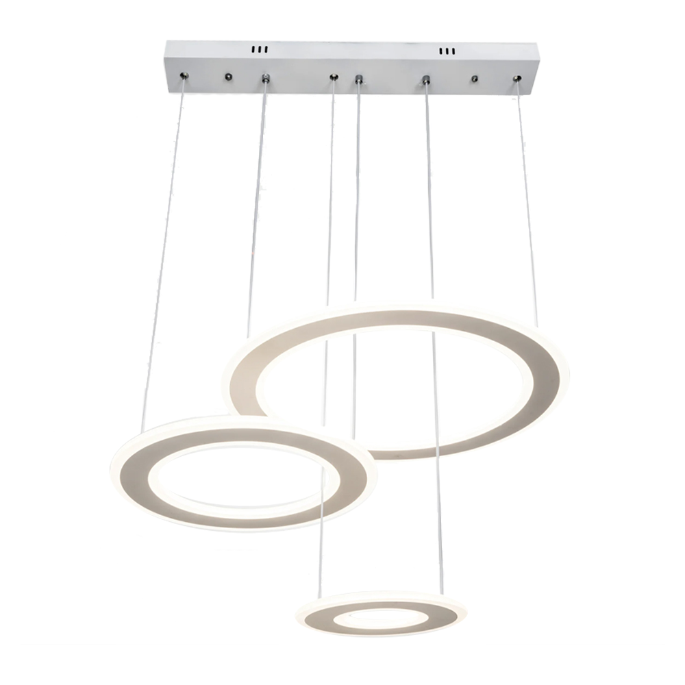 Lustra LED cu telecomanda, reglare intensitate, 72 W, alba, lumina calda, neutra, rece