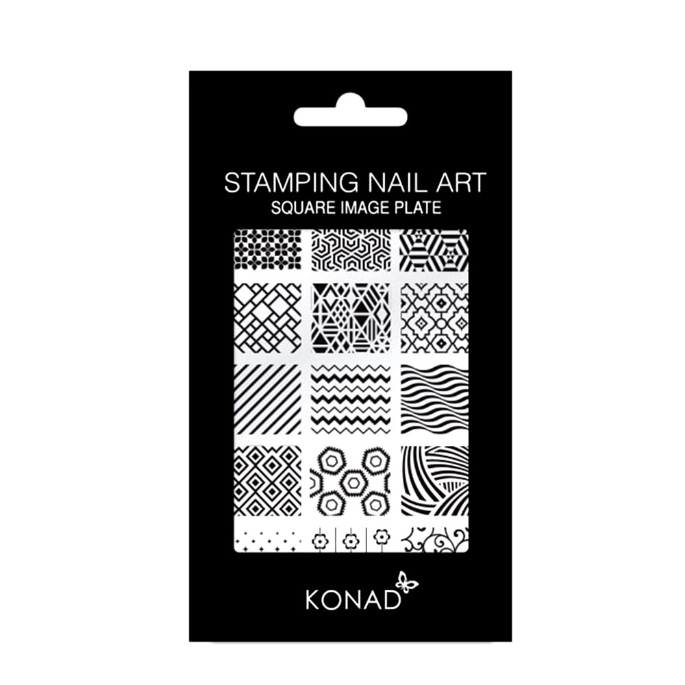 Matrita stampila unghii, Konad, Square Image Plate 14