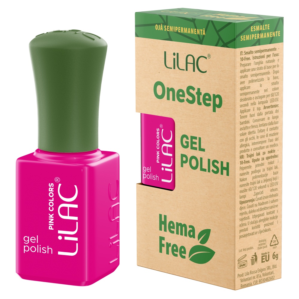 Oja semipermanenta Lilac OneStep Hema Free Neon 043