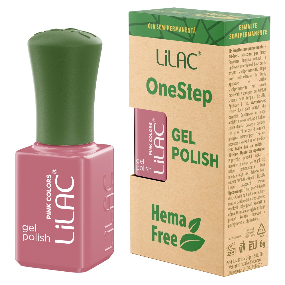 Oja semipermanenta Lilac OneStep Hema Free Pastel 040