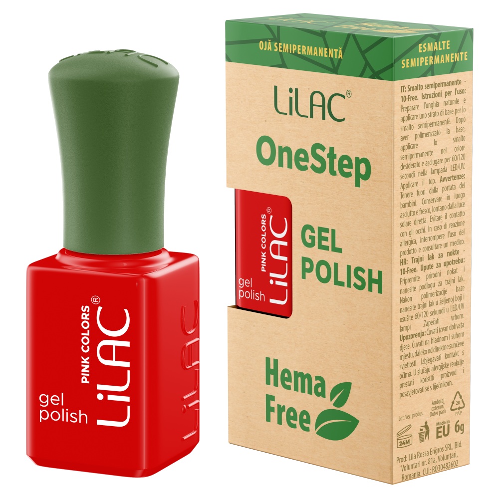 Oja semipermanenta Lilac OneStep Hema Free Red 022