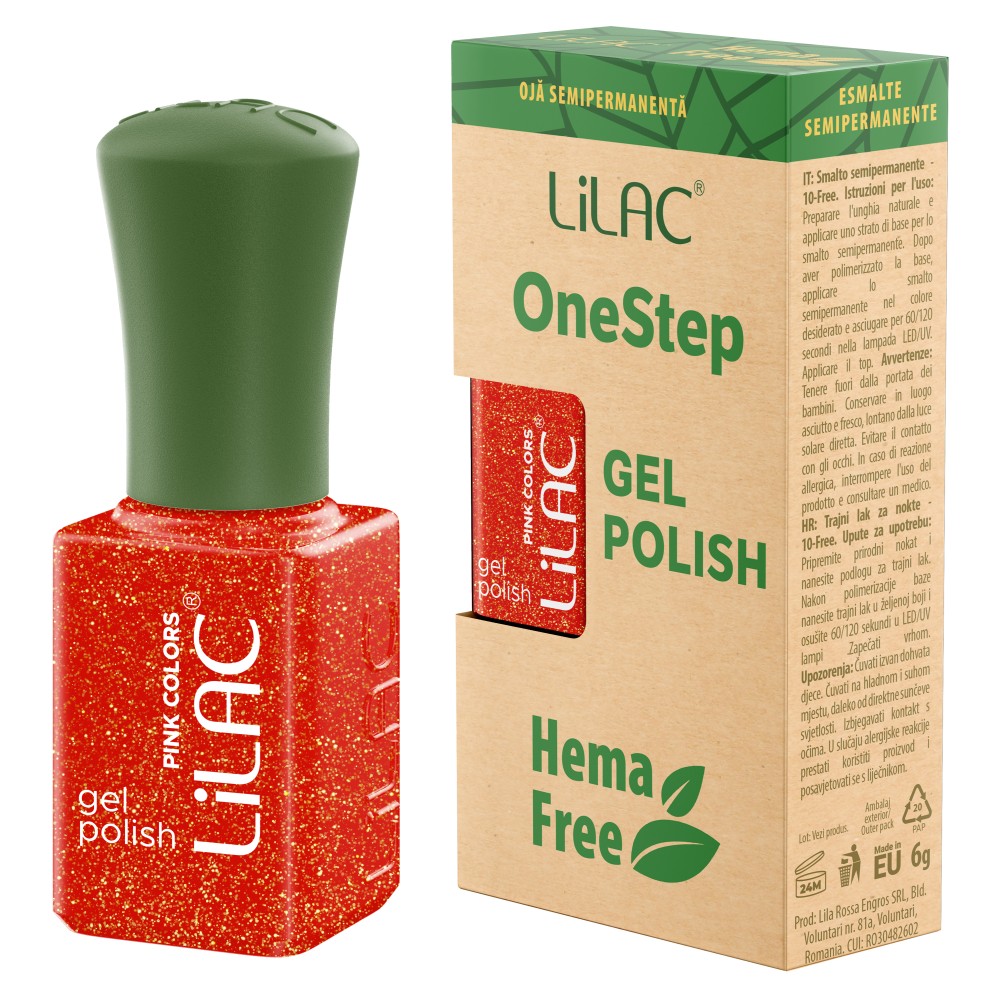 Oja semipermanenta Lilac OneStep Hema Free Red 026