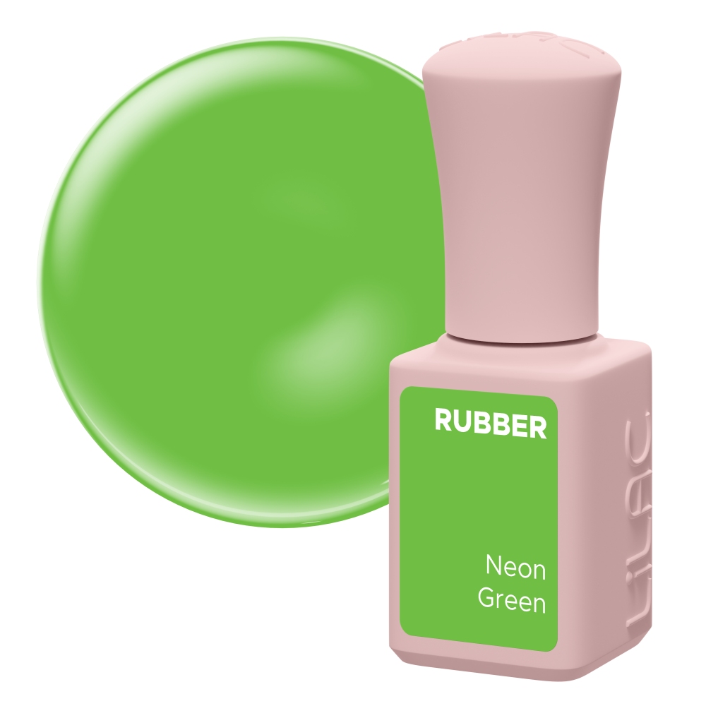 Oja semipermanenta Lilac Rubber Neon Green 6 g Green imagine pret reduceri
