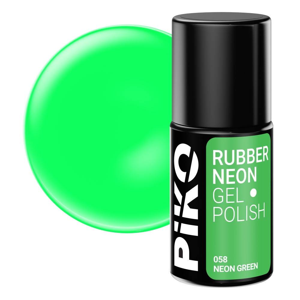 Oja semipermanenta Piko Rubber Neon Green 7 g