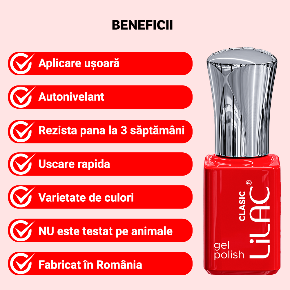 Oja semipermanenta Lilac, colectia Red colors, 6 g, 25, Ruby Red, [5],https:lilarossa.ro