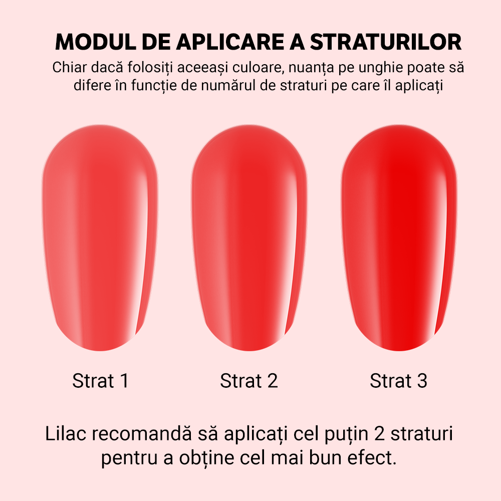 Oja semipermanenta Lilac, colectia Red colors, 6 g, 25, Ruby Red, [7],https:lilarossa.ro