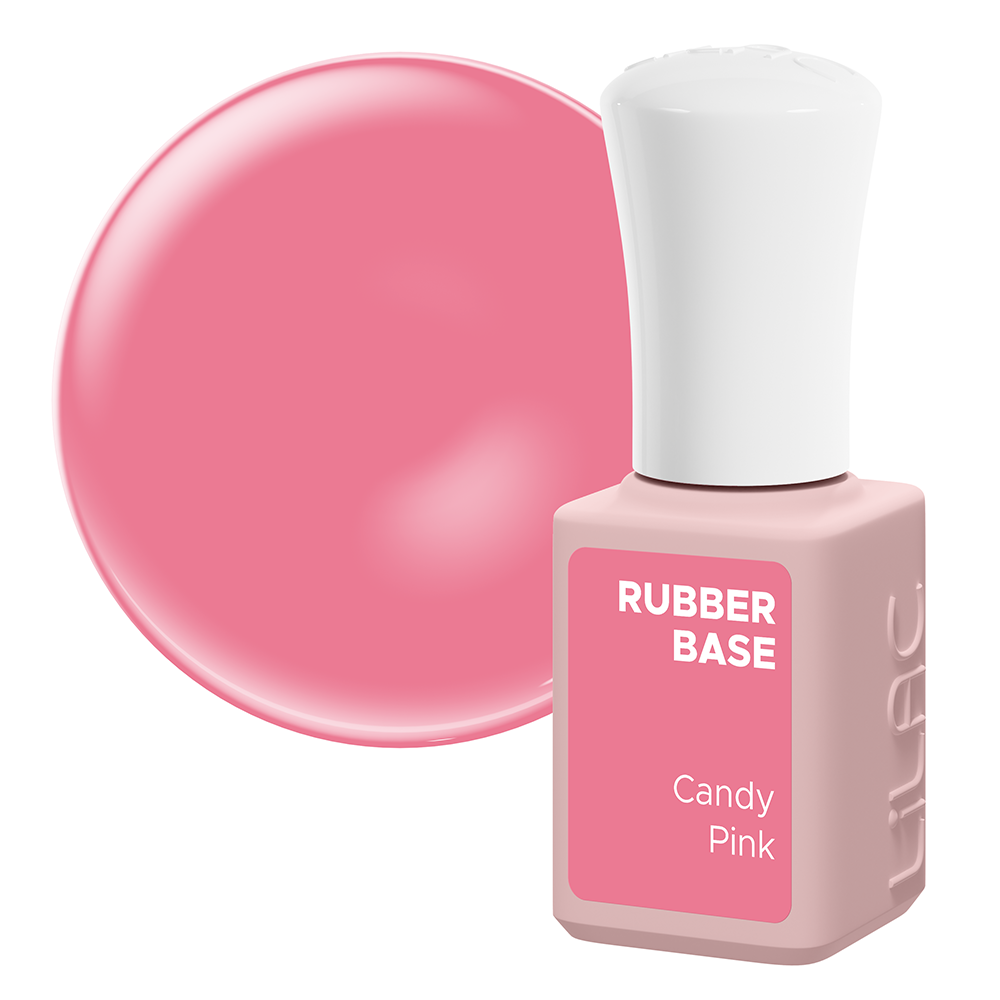 Poze Oja semipermanenta Lilac Rubber Base, Candy Pink, 6 g