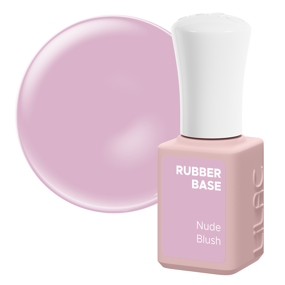 Poze Oja semipermanenta Lilac Rubber Base, Nude Blush, 6 g