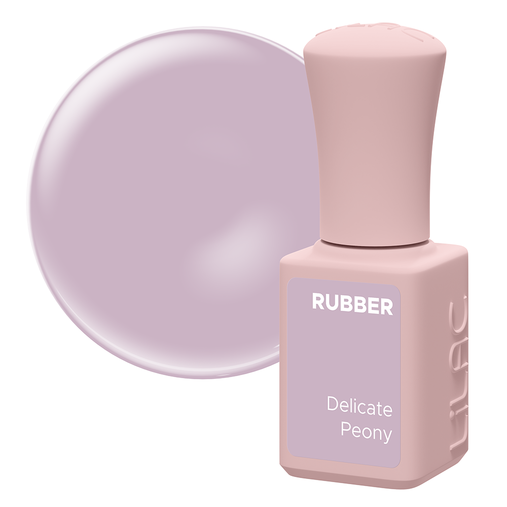Oja semipermanenta Lilac Rubber Delicate Peony 6 g Delicate imagine pret reduceri