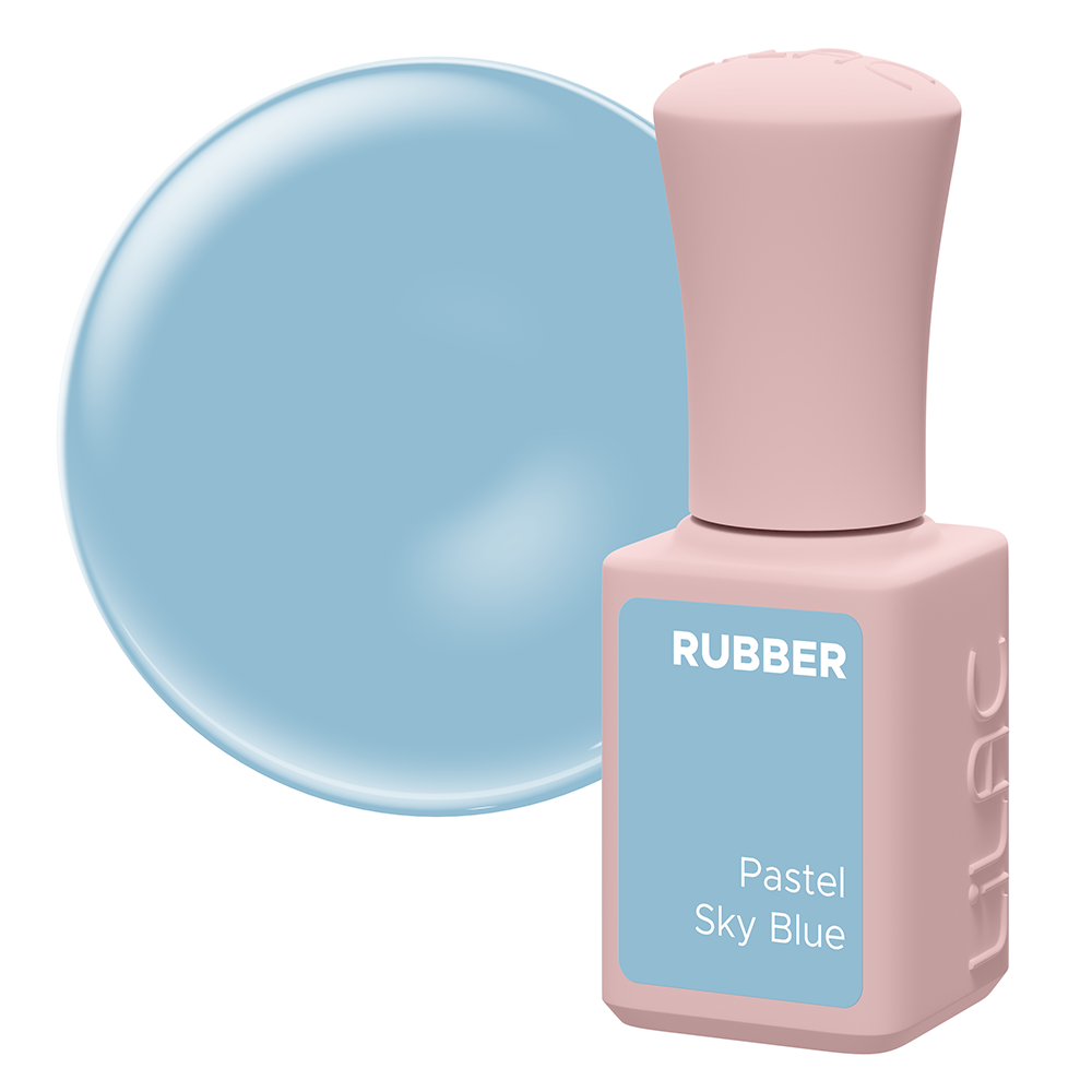 Oja semipermanenta Lilac Rubber Pastel Sky Blue 6 g Blue imagine pret reduceri