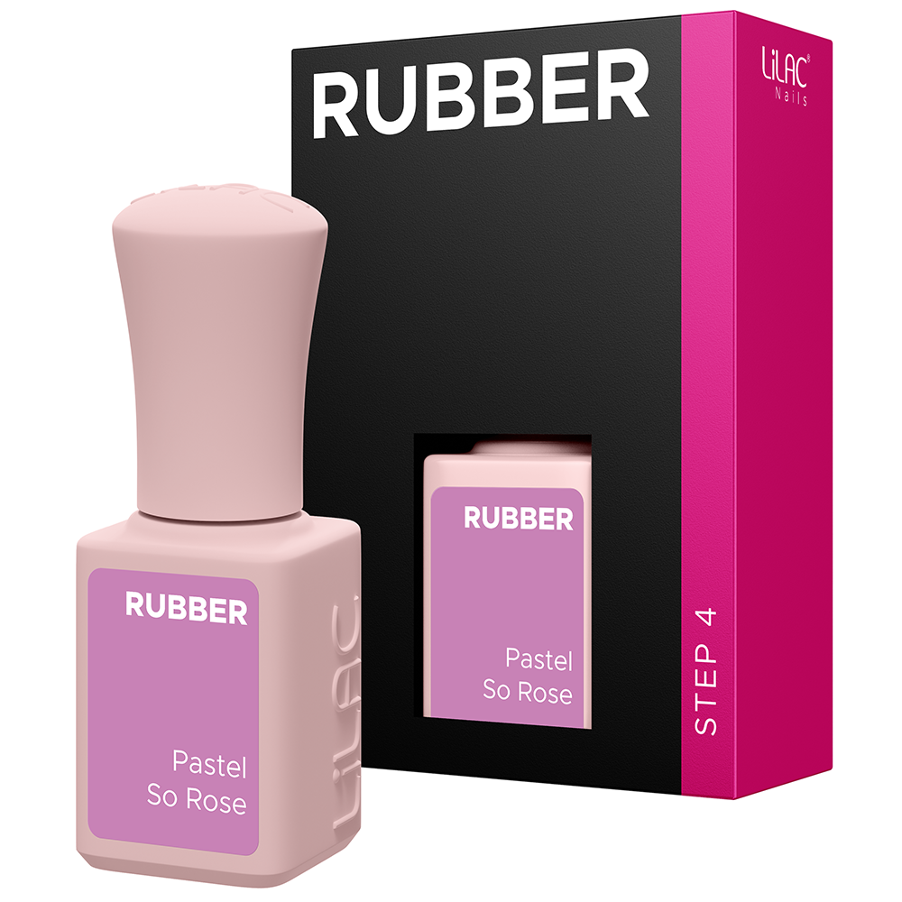 Oja semipermanenta Lilac Rubber Pastel So Rose 6 g, [2],lilarossa.ro
